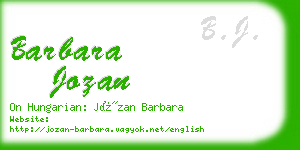 barbara jozan business card